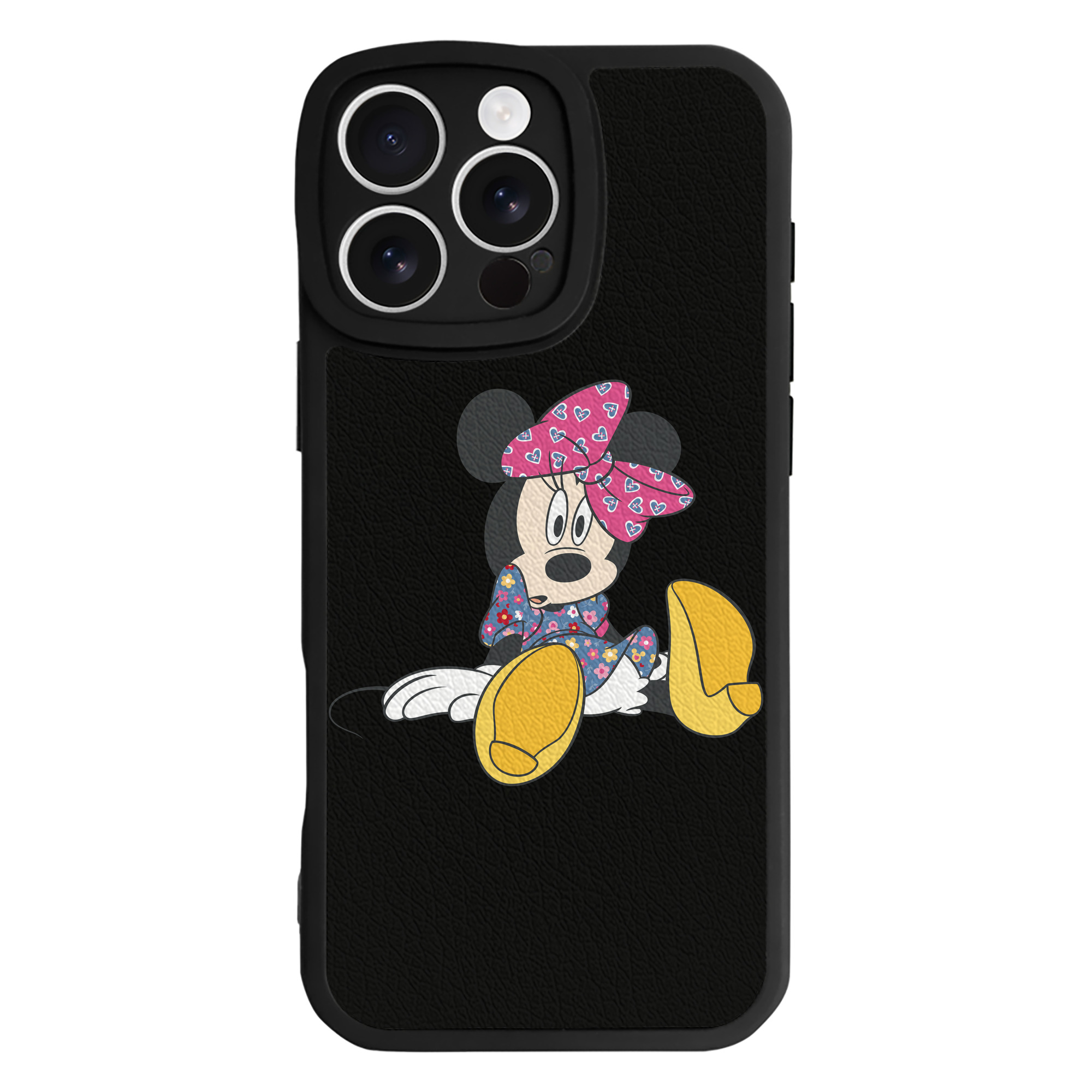 （画像用） ミッキーマウス Mickey Mouse 【iPhone 16シリーズ対応】シリコンスマホケース（レザー調） 材質：シリコン